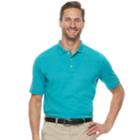 Men's Croft & Barrow&reg; Signature Interlock Polo, Size: Medium, Turquoise/blue (turq/aqua)