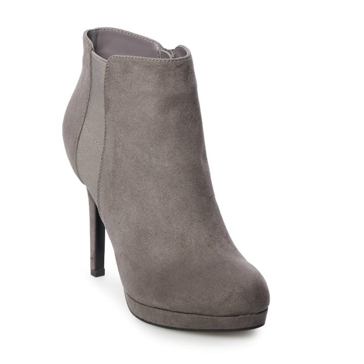 Apt. 9&reg; Biennial Women's High Heel Ankle Boots, Size: 6, Grey