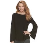Women's Elle&trade; Ribbed Boatneck Sweater, Size: Small, Black