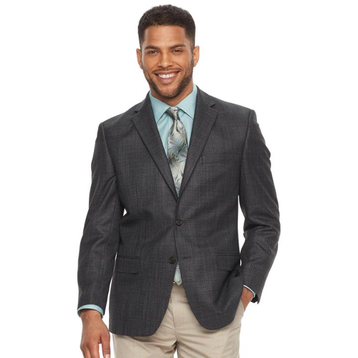 Big & Tall Chaps Slim-fit Sport Coat, Men's, Size: 44 X-long, Grey (charcoal)