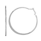 Apt. 9&reg; Glitter Hoop Earrings, Women's, Silver