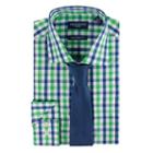 Men's Nick Dunn Modern-fit Patterned Easy-care Spread-collar Dress Shirt & Tie Set, Size: S 34/35