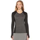 Women's Grand Slam Golf Performance Striped Long Sleeve Top, Size: Medium, Oxford