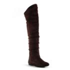 Olivia Miller Varick Women's Slouch Over-the-knee Boots, Girl's, Size: 8, Brown