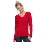 Women's Croft & Barrow&reg; Cable-knit Sweater, Size: Large, Med Red