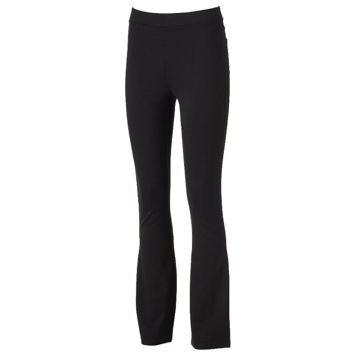 Women's Jennifer Lopez Pull On Bootcut Pants, Size: Small, Black