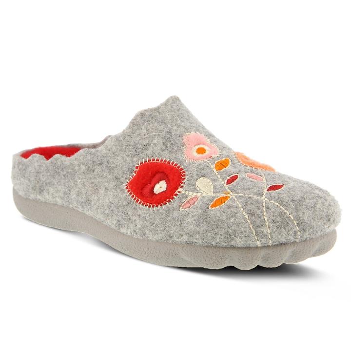 Flexus By Spring Step Wildflower Women's Mules, Size: 37, Grey