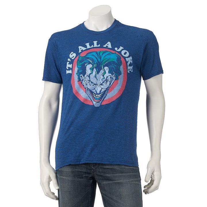 Men's Dc Comics Joker Tee, Size: Large, Blue (navy)