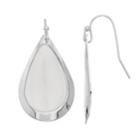 White Nickel Free Teardrop Earrings, Women's