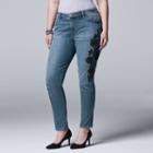 Plus Size Simply Vera Vera Wang Skinny Jeans, Women's, Size: 16 W, Blue Other