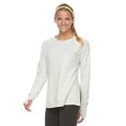 Women's Tek Gear&reg; Vented Long Sleeve Top, Size: Medium, Light Grey