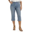 Women's Lee Relaxed Fit Denim Capris, Size: 4 - Regular, Blue