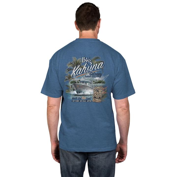 Men's Newport Blue Tropical Tee, Size: Xl, Blue Other