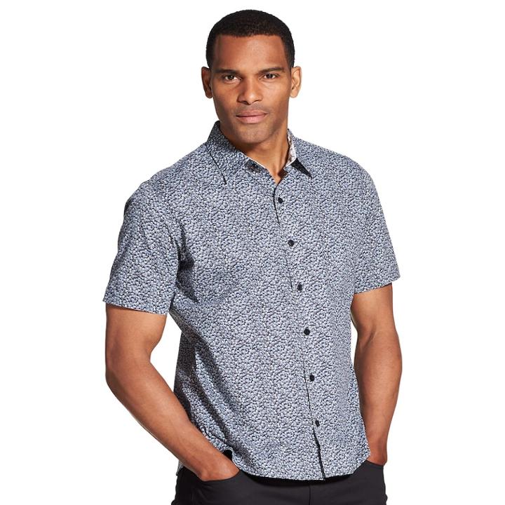 Men's Van Heusen Never Tuck Slim-fit Button-down Shirt, Size: Xl, Med Blue
