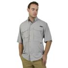 Men's Realtree Classic-fit Performance Fishing Button-down Shirt, Size: Medium, Grey
