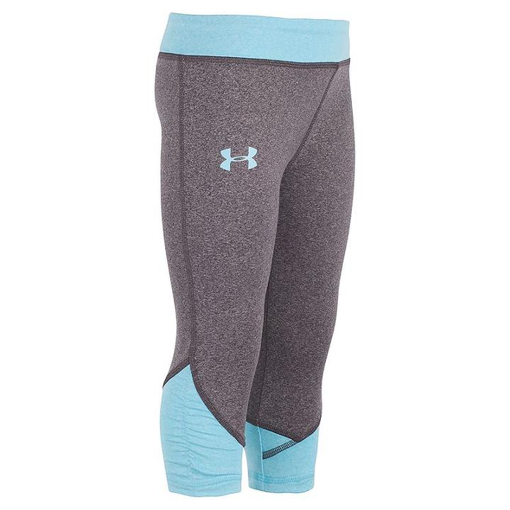 Girls 4-6x Under Armour Game Changer Capri Leggings, Girl's, Size: 4, Med Grey