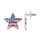 American Flag Star Stud Earrings, Women's, Multicolor