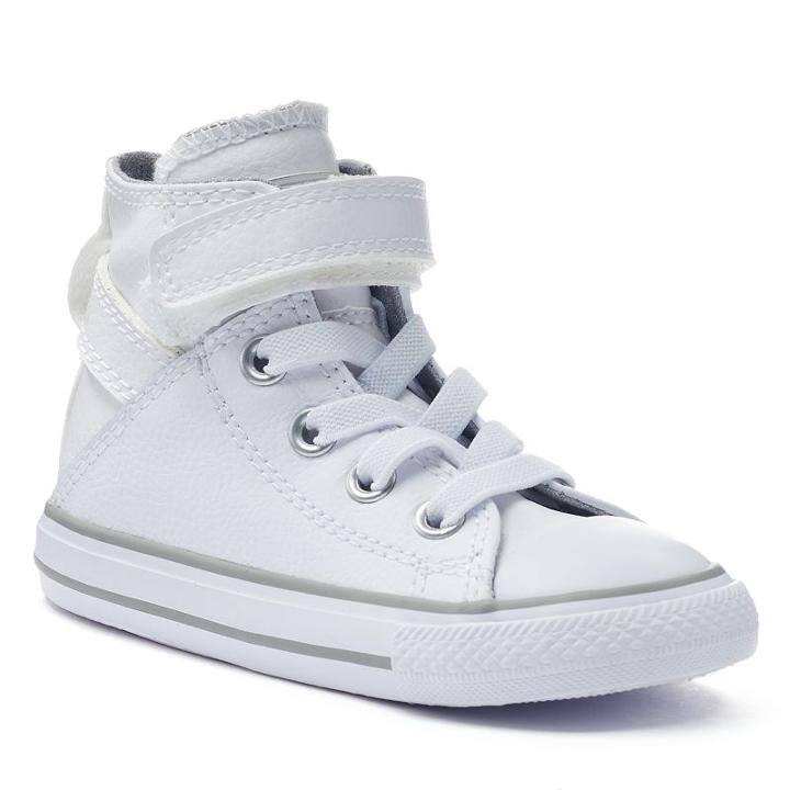 Toddler Converse Chuck Taylor All Star Brea Leather High-top Sneakers, Toddler Girl's, Size: 8 T, White