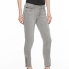 Women's Apt. 9&reg; Zipper-accent Capri Jeans, Size: 14, Grey