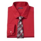 Big & Tall Croft & Barrow&reg; Classic-fit Striped Dress Shirt And Patterned Tie Boxed Set, Men's, Size: 20 38/9t, Brt Red