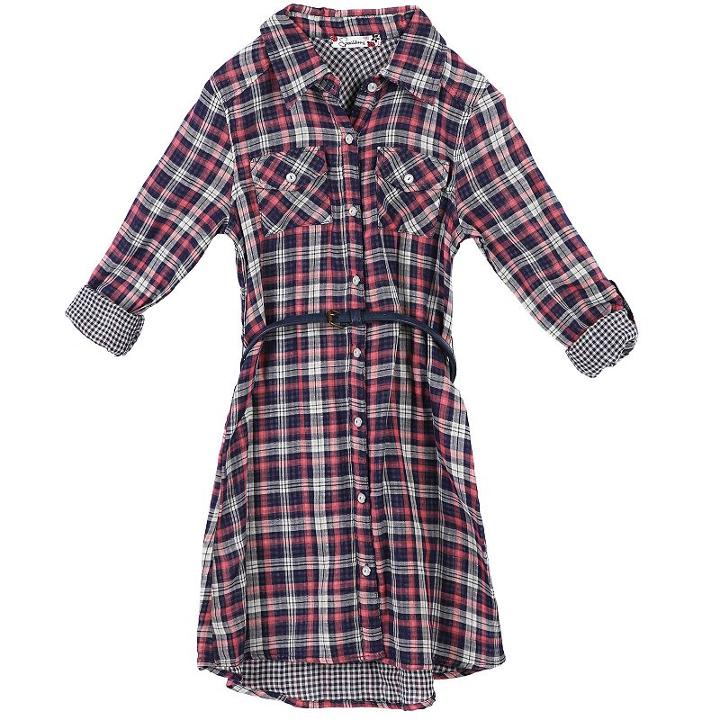 Girls 7-16 Speechless Plaid Shirtdress, Size: 8, Blue Other