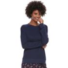 Women's Sonoma Goods For Life&trade; Pajamas: Nordic Nights Long Sleeve Sweatshirt, Size: Small, Blue