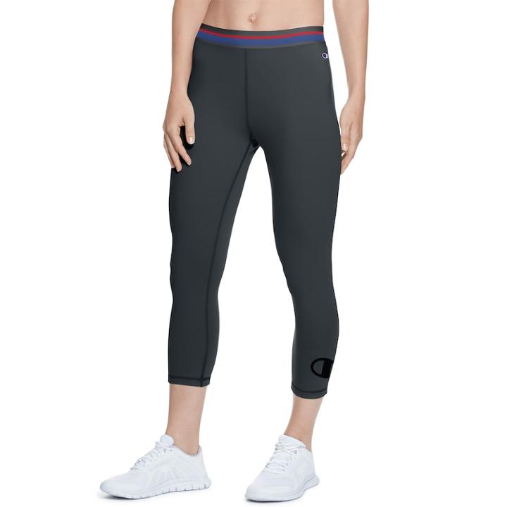 Women's Champion Authentic Black Capri Leggings, Size: Xxl
