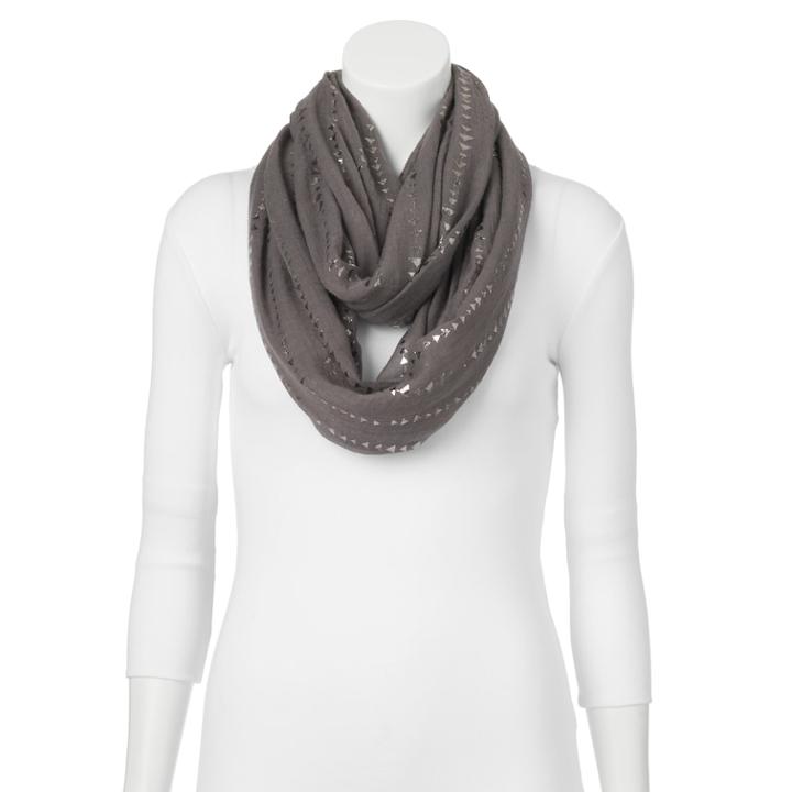 Apt. 9&reg; Triangle Foiled Infinity Scarf, Women's, Med Beige