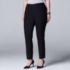 Plus Size Simply Vera Vera Wang Modern Fit Skinny Ankle Pants, Women's, Size: 3xl, Black