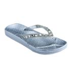 Girls 4-16 Glitter Jelly Flip Flops, Girl's, Size: 1/2, Grey Other