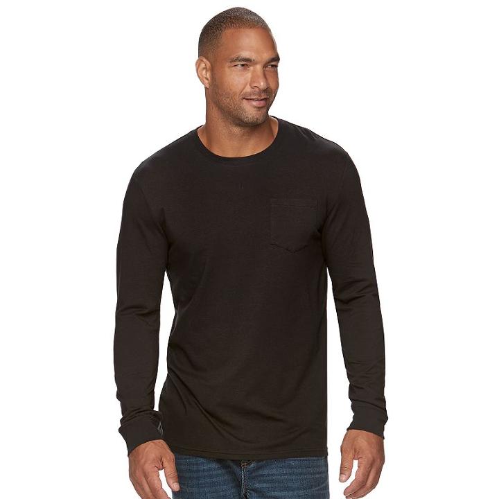 Big & Tall Sonoma Goods For Life&trade; Flexwear Slim-fit Stretch Crewneck Tee, Men's, Size: 3xl Tall, Black