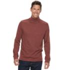 Men's Croft & Barrow&reg; Classic-fit Easy-care Interlock Turtleneck, Size: Xl, Dark Red