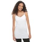 Juniors' So&reg; Solid Tunic Camisole, Girl's, Size: Medium, White