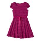 Girls 7-16 & Plus Size Lilt Ribbon Lace Skater Dress, Girl's, Size: 16 1/2, Brt Red
