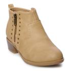 So&reg; Verona Girls' Ankle Boots, Size: 3, Brown