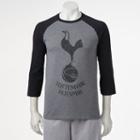 Men's Tottenham Hotspur Fc Raglan Logo Tee, Size: Medium, Black
