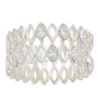 Brilliance Double Row Marquise Ring With Swarovski Crystals, Women's, Size: 9, White