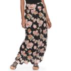 Juniors' Joe B Side-cinch Knit Maxi Skirt, Teens, Size: Medium, Black Multi