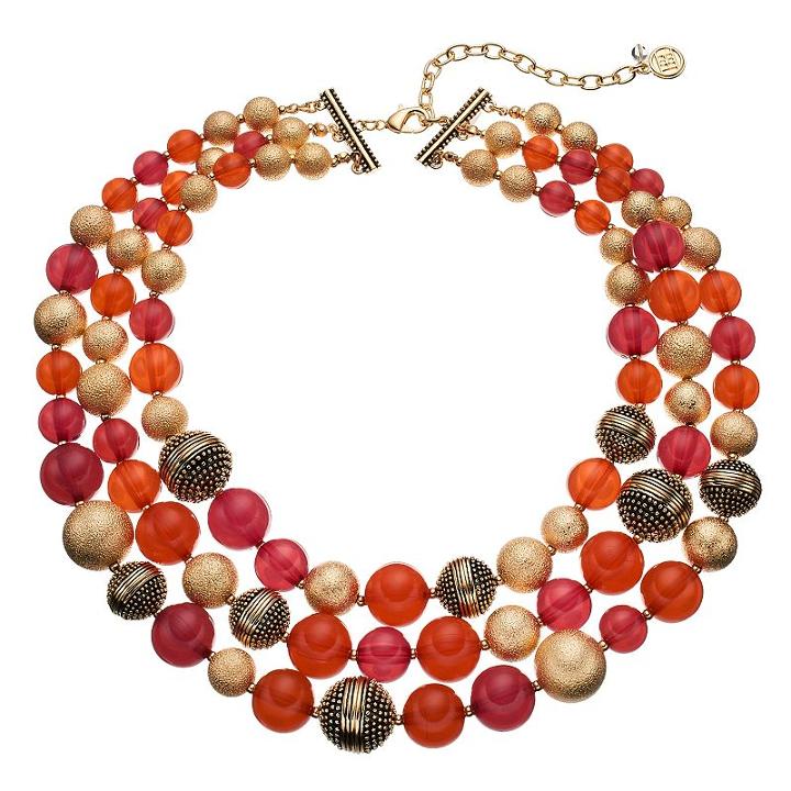 Dana Buchman Pink Beaded Chunky Necklace, Women's