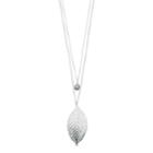 Lc Lauren Conrad Leaf Double Strand Necklace, Women's, Silver