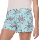 Juniors' Pink Republic Print Soft Shorts, Teens, Size: Xl, Med Green