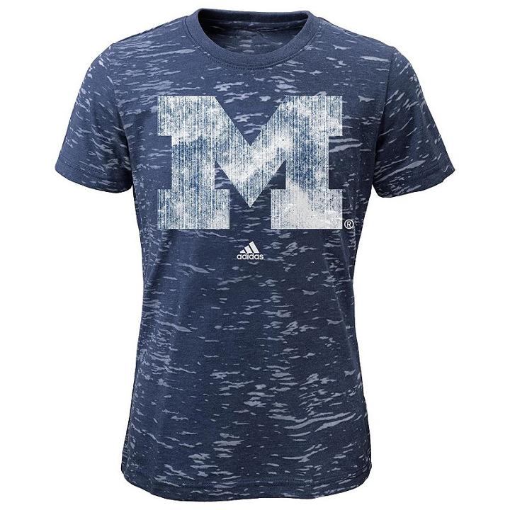 Adidas Michigan Wolverines Burnout Tee - Girls 7-16, Girl's, Size: Medium, Ovrfl Oth