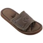 Men's North Carolina Tar Heels Memory Foam Slide Sandals, Size: Small, Brown