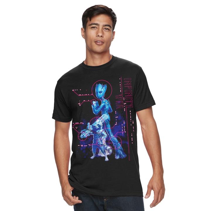 Men's Guardians Of The Galaxy Tee, Size: Medium, Black