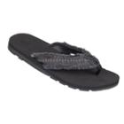 Wembley, Men's Frayed Flip-flops, Size: Large, Black