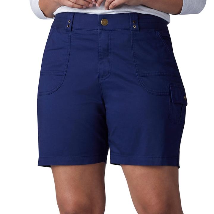 Plus Size Lee Myra Utility Short, Women's, Size: 16 - Regular, Dark Blue