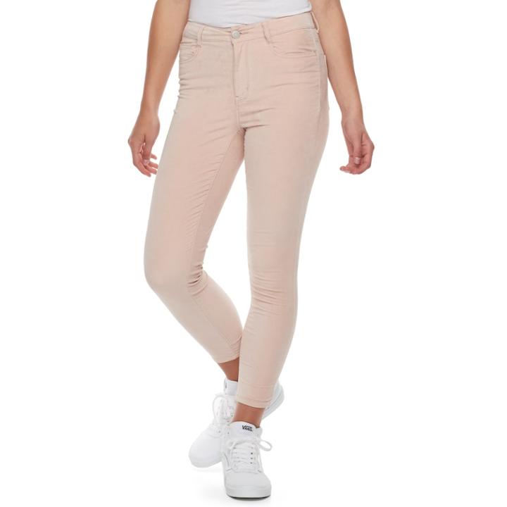 Juniors' So&reg; Velvet High-waist Ankle Jeggings, Teens, Size: 13, Pink Other