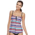 Women's Croft & Barrow&reg; Flyaway Bandeaukini Top, Size: 6, Ziggity