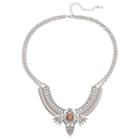 Mudd&reg; Textured Double Strand Curved Bar Statement Necklace, Women's, Silver
