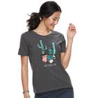 Juniors' The Print Shop Can't Touch This Cactus Tee, Teens, Size: Small, Dark Grey